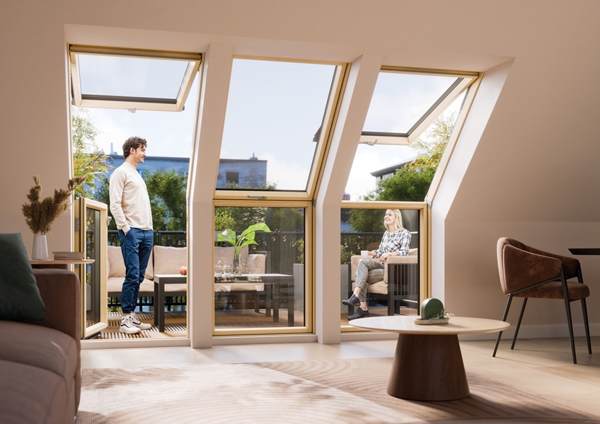 Okno tarasowe - Nowoczesne, duże okna tarasowe